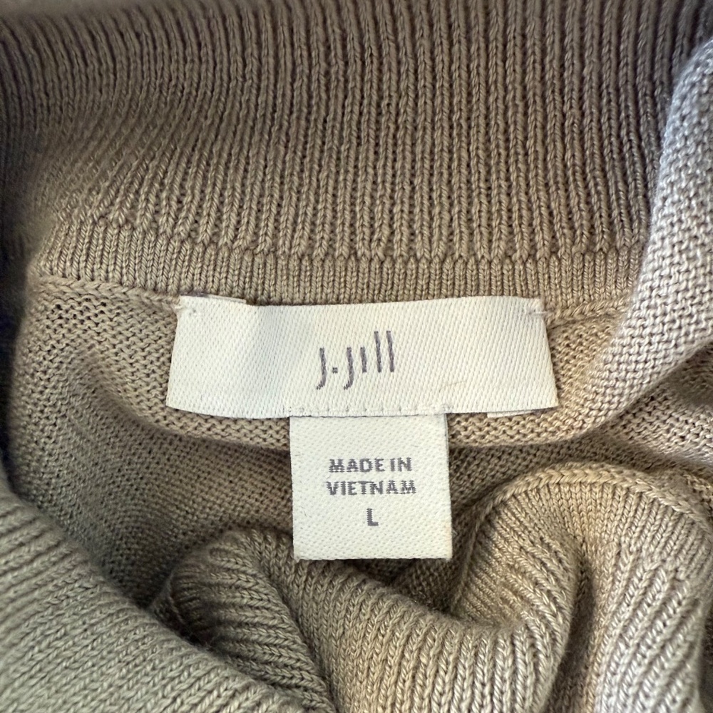 J Jill Long Sleeve Mock Neck Silk/cotton‎ Sweater Size L - Picture 7 of 8